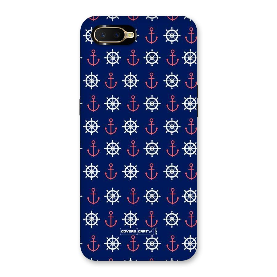 Anchor Pattern Blue Back Case for Oppo K1
