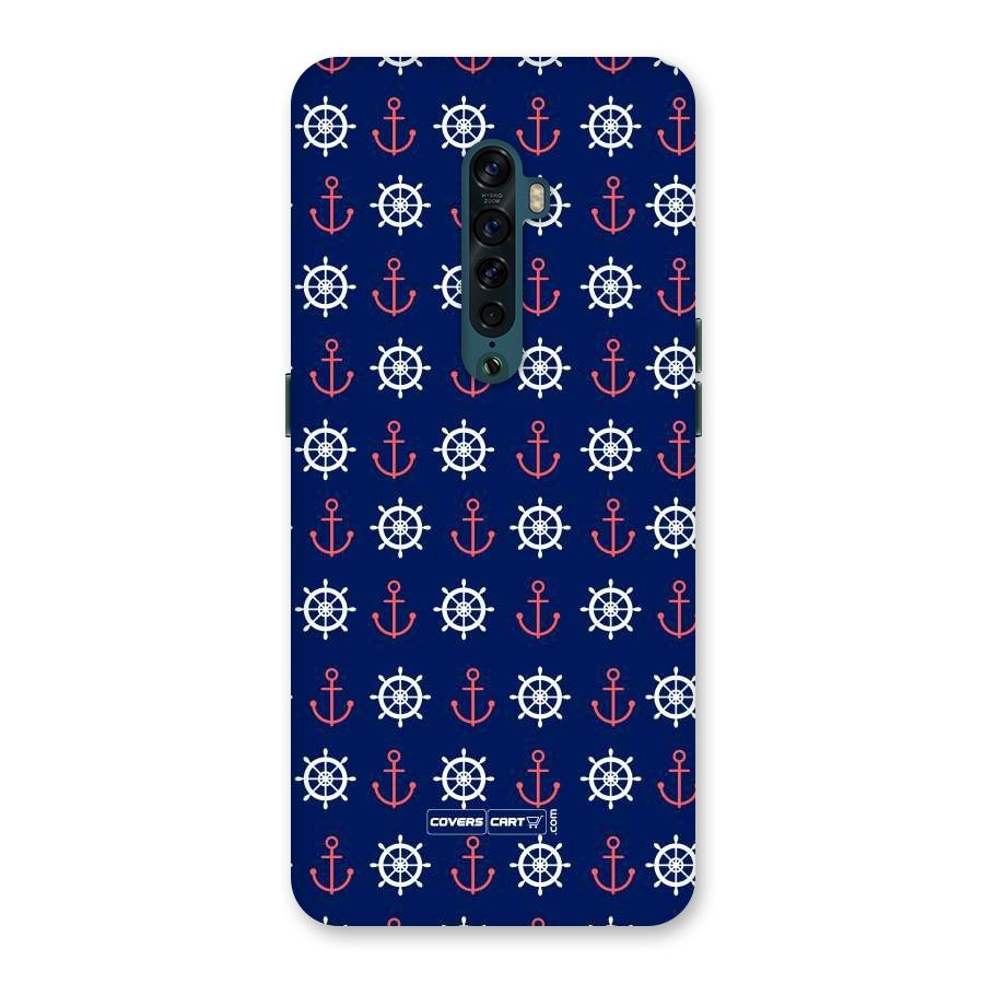 Anchor Pattern Blue Back Case for Oppo Reno2