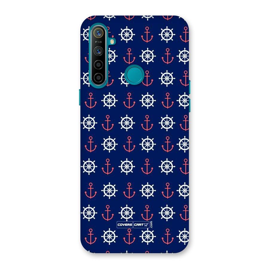 Anchor Pattern Blue Back Case for Realme 5i
