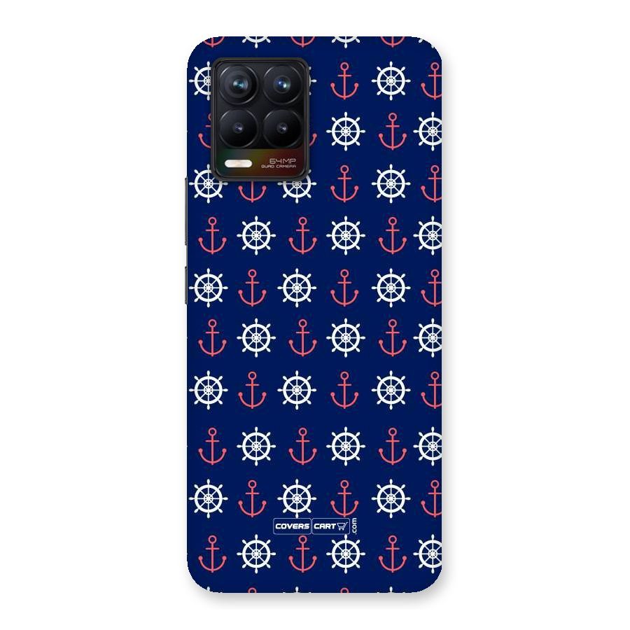 Anchor Pattern Blue Back Case for Realme 8
