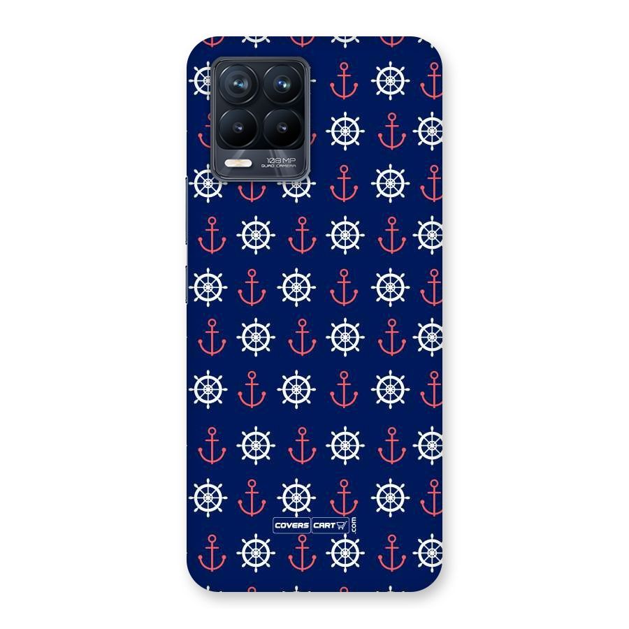 Anchor Pattern Blue Back Case for Realme 8 Pro