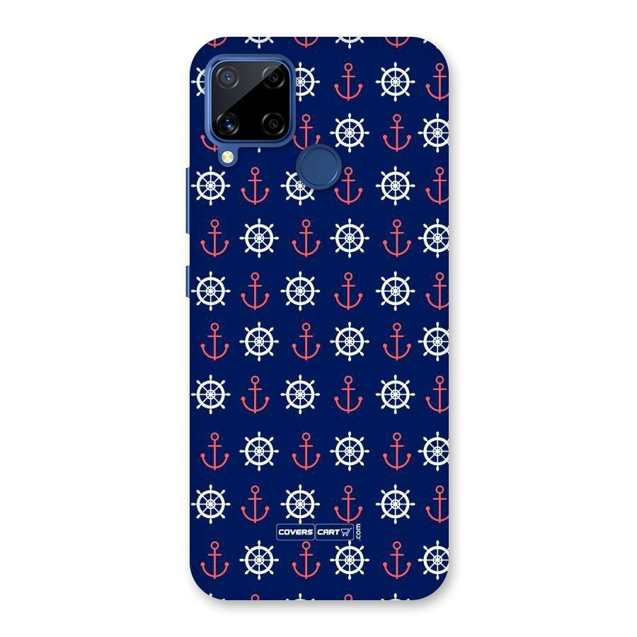 Anchor Pattern Blue Back Case for Realme C15