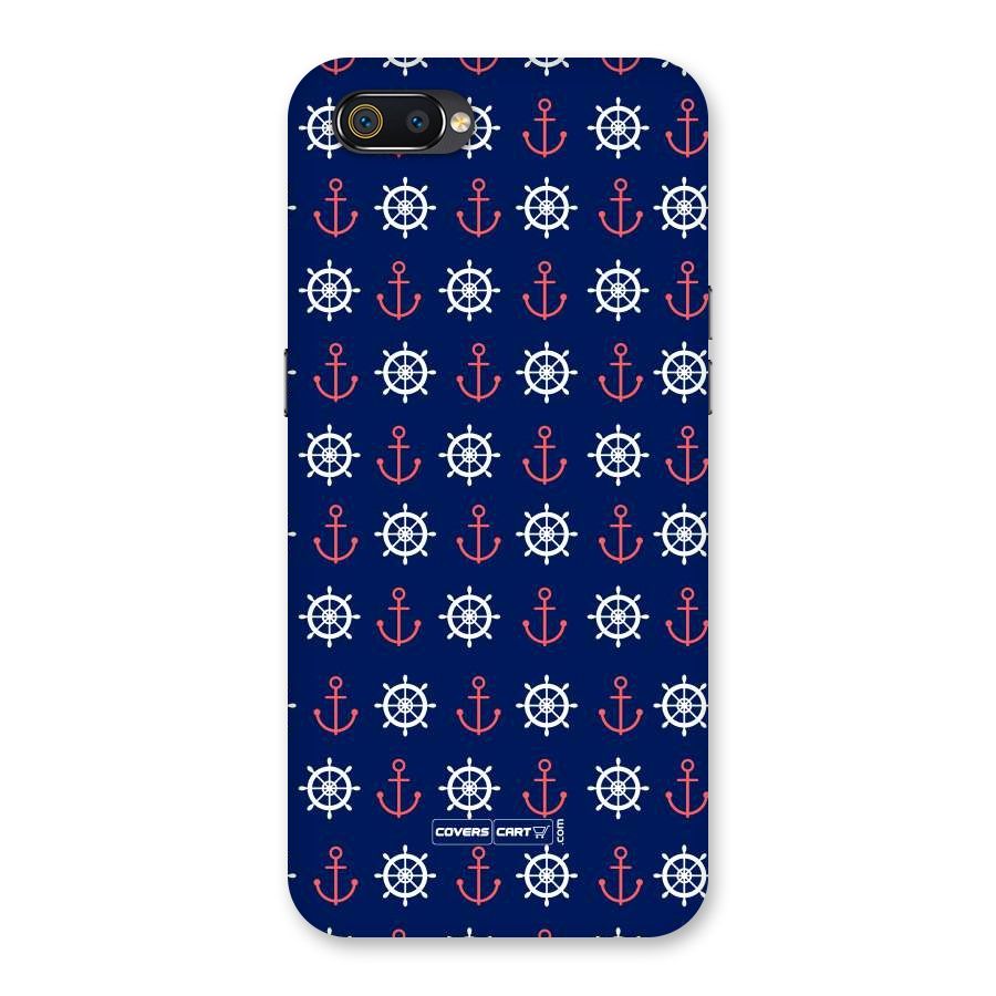 Anchor Pattern Blue Back Case for Realme C2