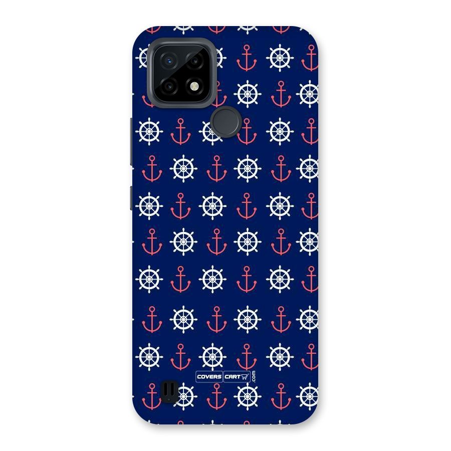 Anchor Pattern Blue Back Case for Realme C21