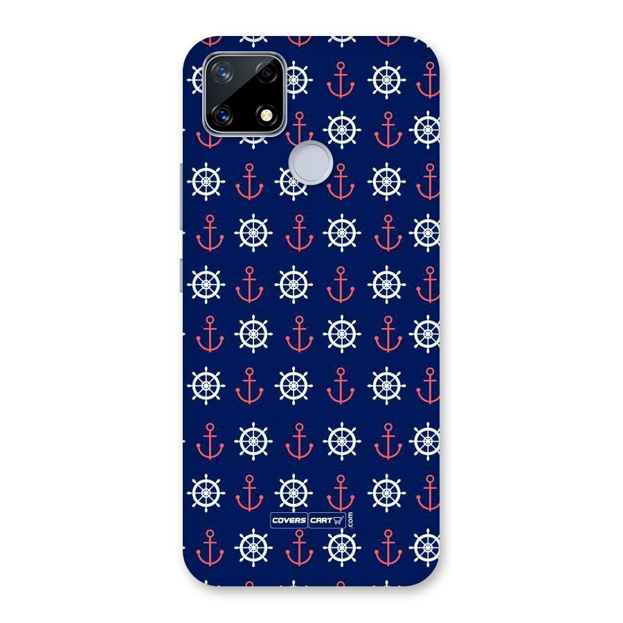 Anchor Pattern Blue Back Case for Realme Narzo 20