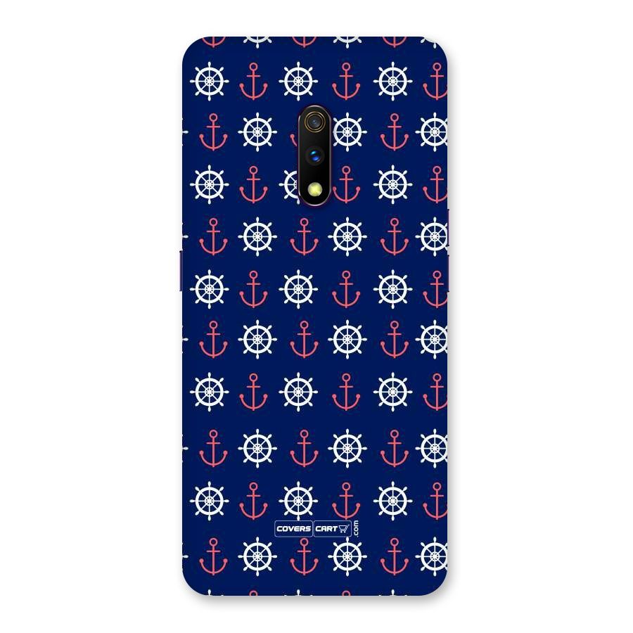 Anchor Pattern Blue Back Case for Realme X