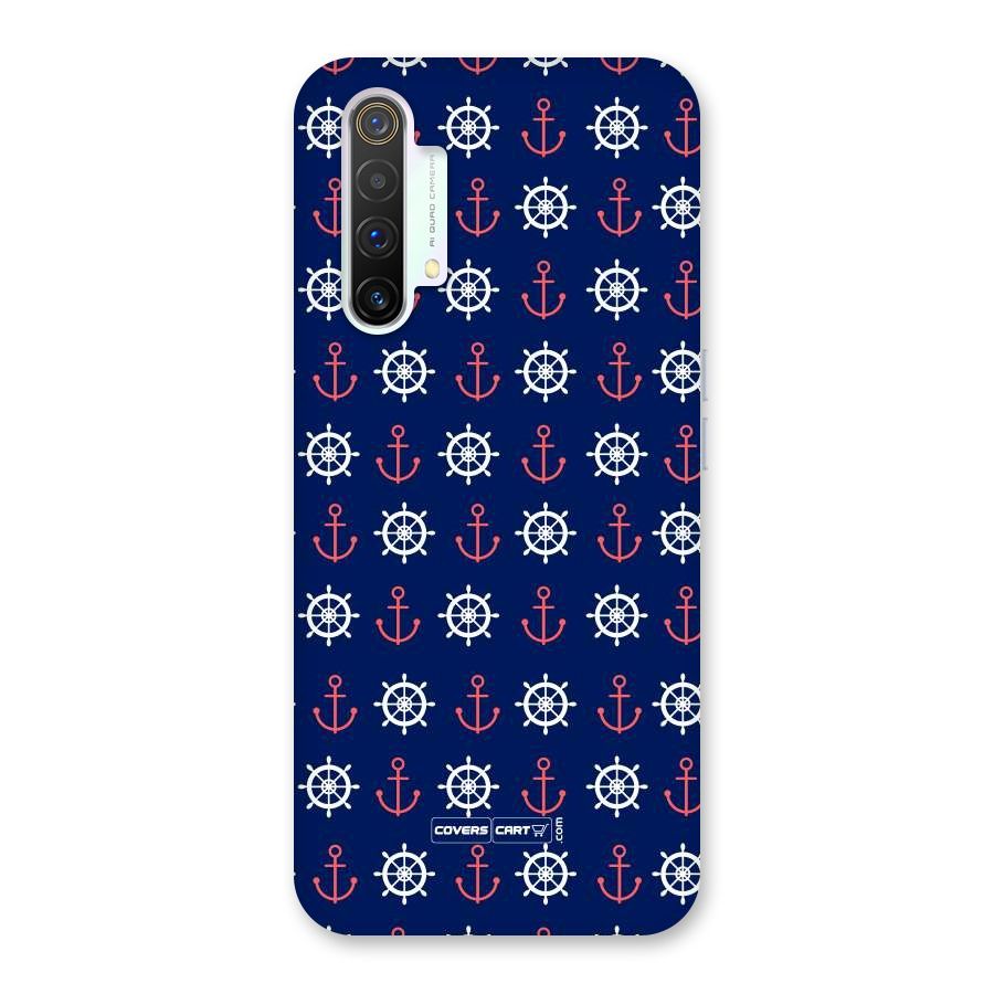 Anchor Pattern Blue Back Case for Realme X3