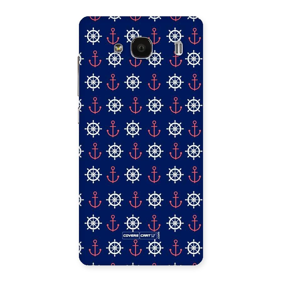 Anchor Pattern Blue Back Case for Redmi 2 Prime