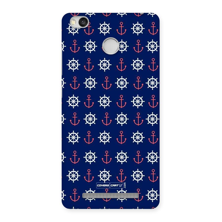 Anchor Pattern Blue Back Case for Redmi 3S Prime