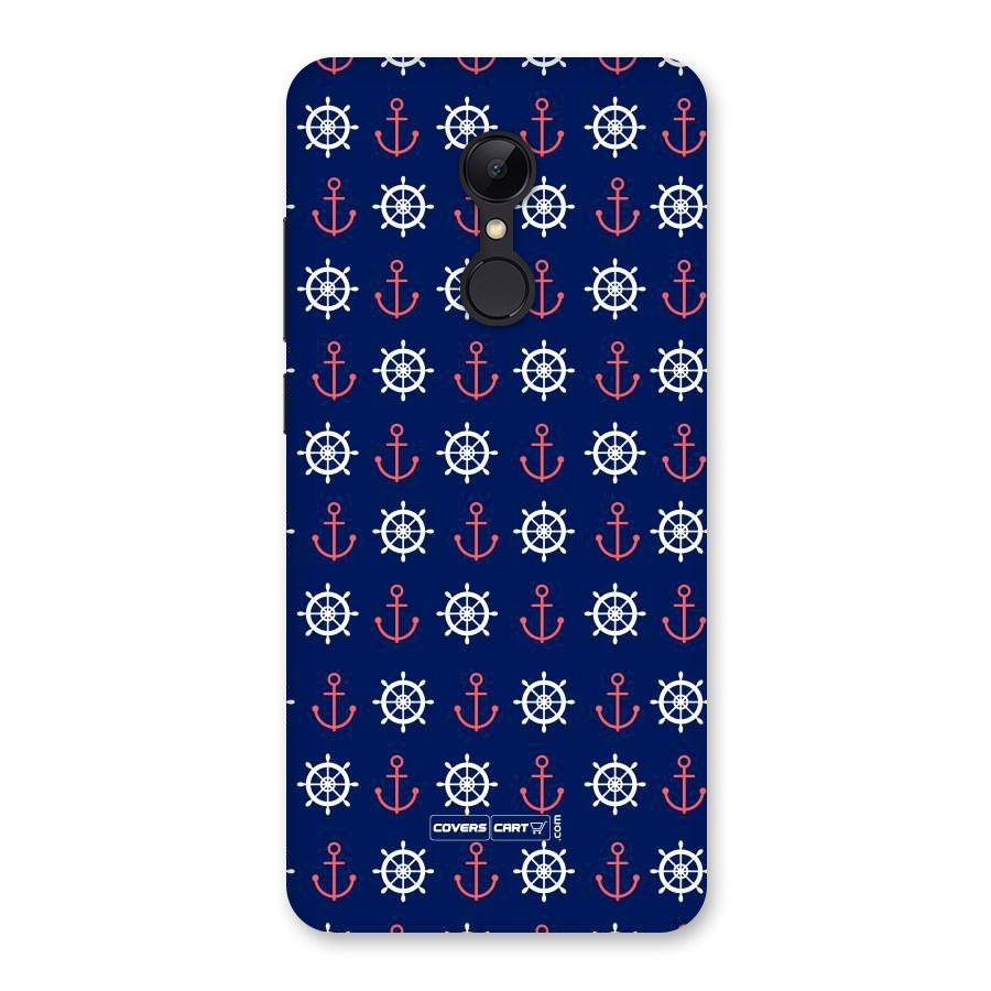 Anchor Pattern Blue Back Case for Redmi 5