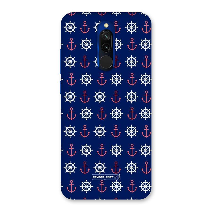 Anchor Pattern Blue Back Case for Redmi 8