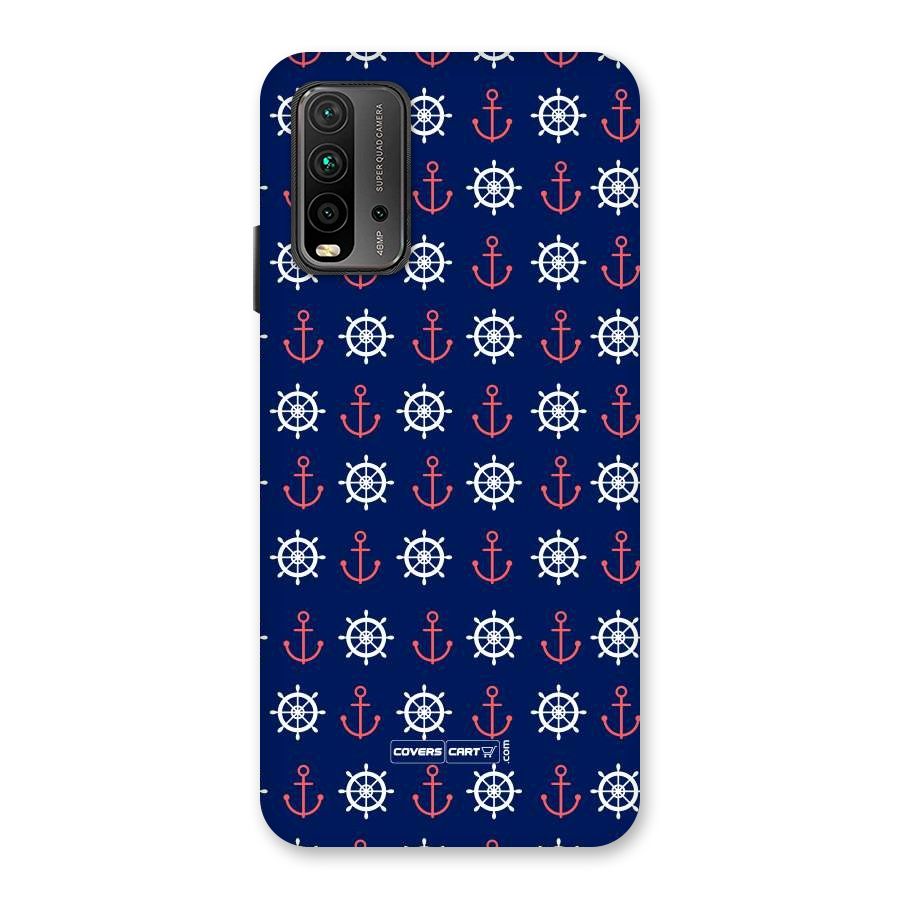 Anchor Pattern Blue Back Case for Redmi 9 Power
