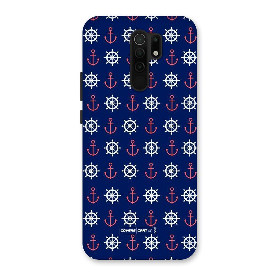 Anchor Pattern Blue Back Case for Redmi 9 Prime