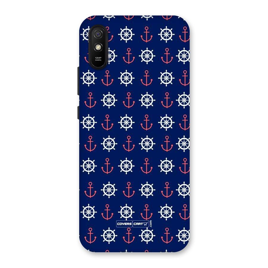 Anchor Pattern Blue Back Case for Redmi 9i