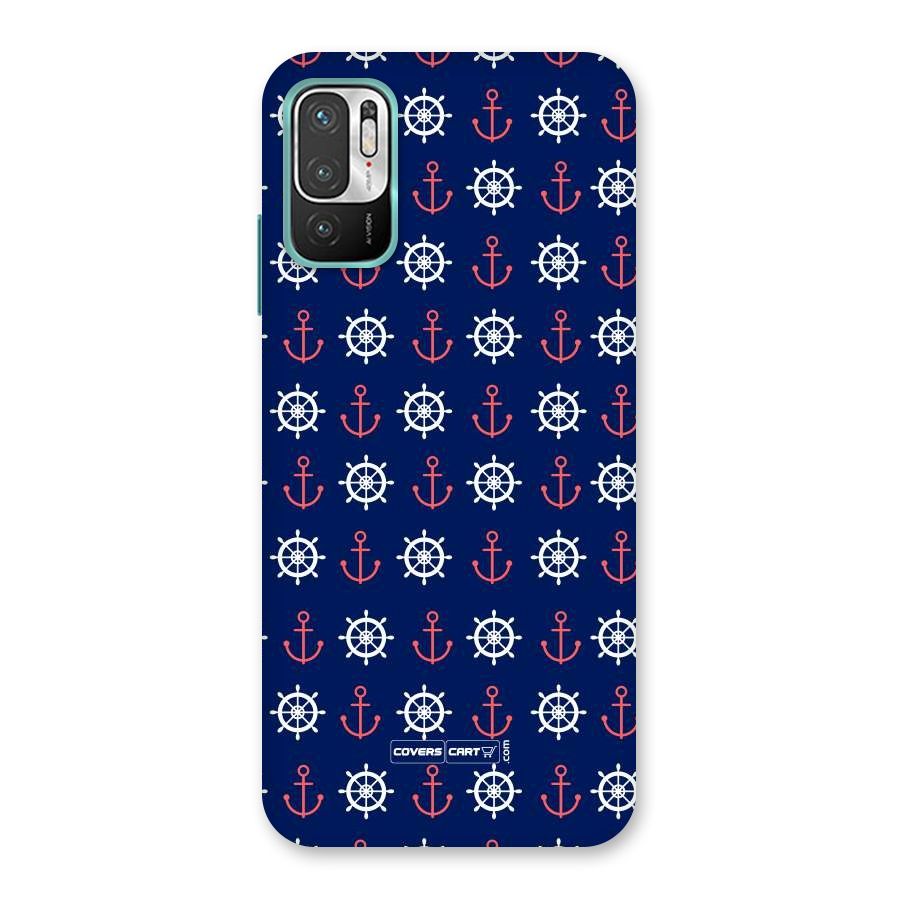 Anchor Pattern Blue Back Case for Redmi Note 10T 5G