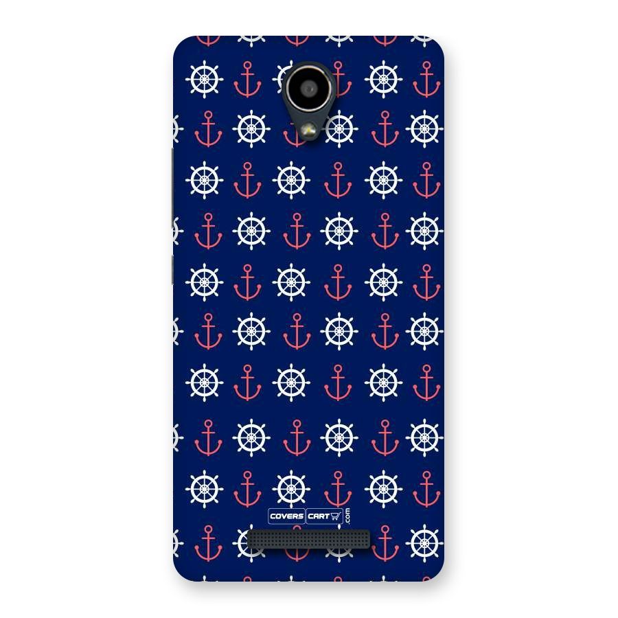 Anchor Pattern Blue Back Case for Redmi Note 2