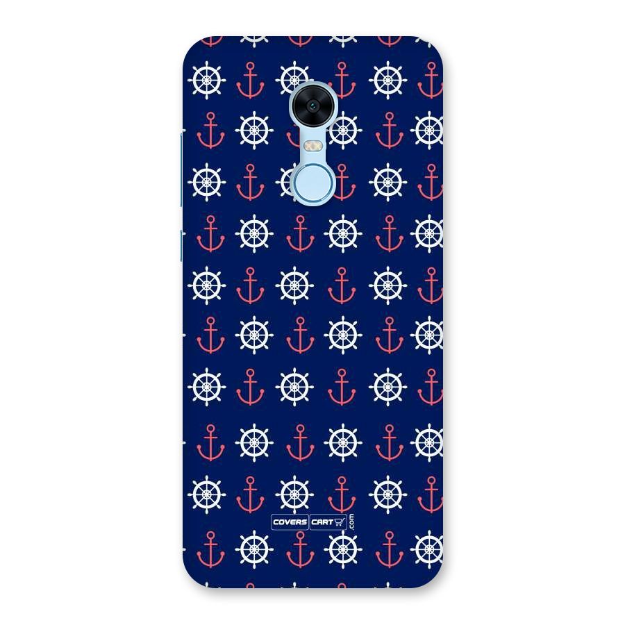 Anchor Pattern Blue Back Case for Redmi Note 5