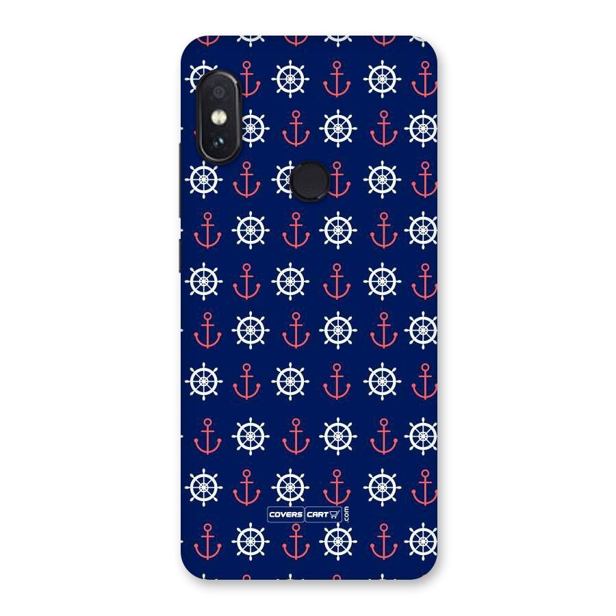 Anchor Pattern Blue Back Case for Redmi Note 5 Pro