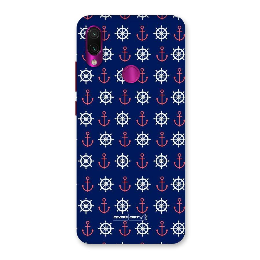 Anchor Pattern Blue Back Case for Redmi Note 7 Pro