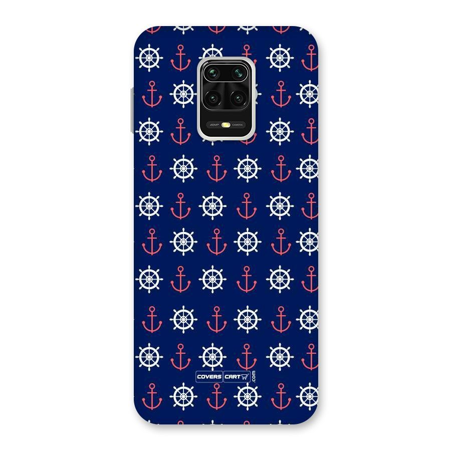 Anchor Pattern Blue Back Case for Redmi Note 9 Pro
