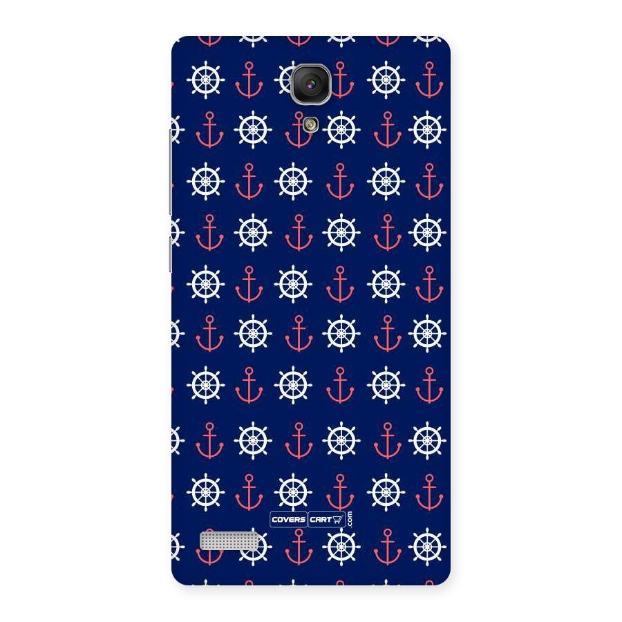 Anchor Pattern Blue Back Case for Redmi Note Prime