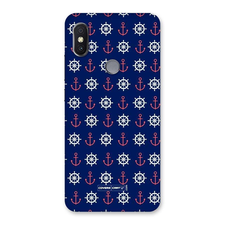 Anchor Pattern Blue Back Case for Redmi Y2