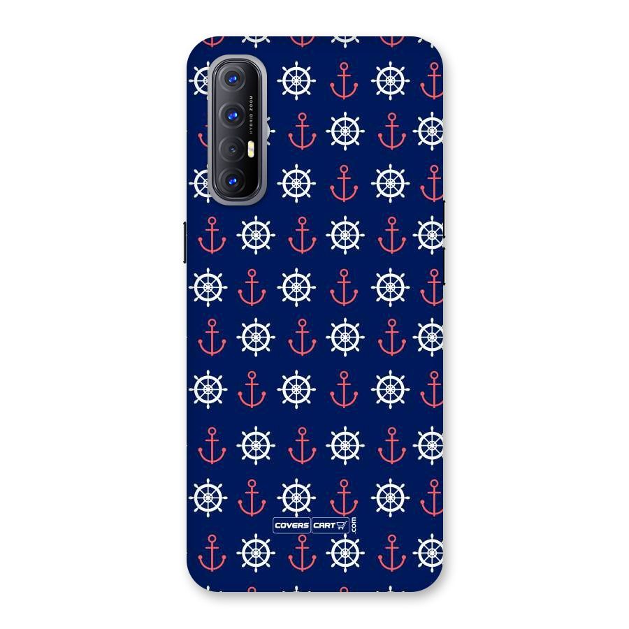 Anchor Pattern Blue Back Case for Reno3 Pro