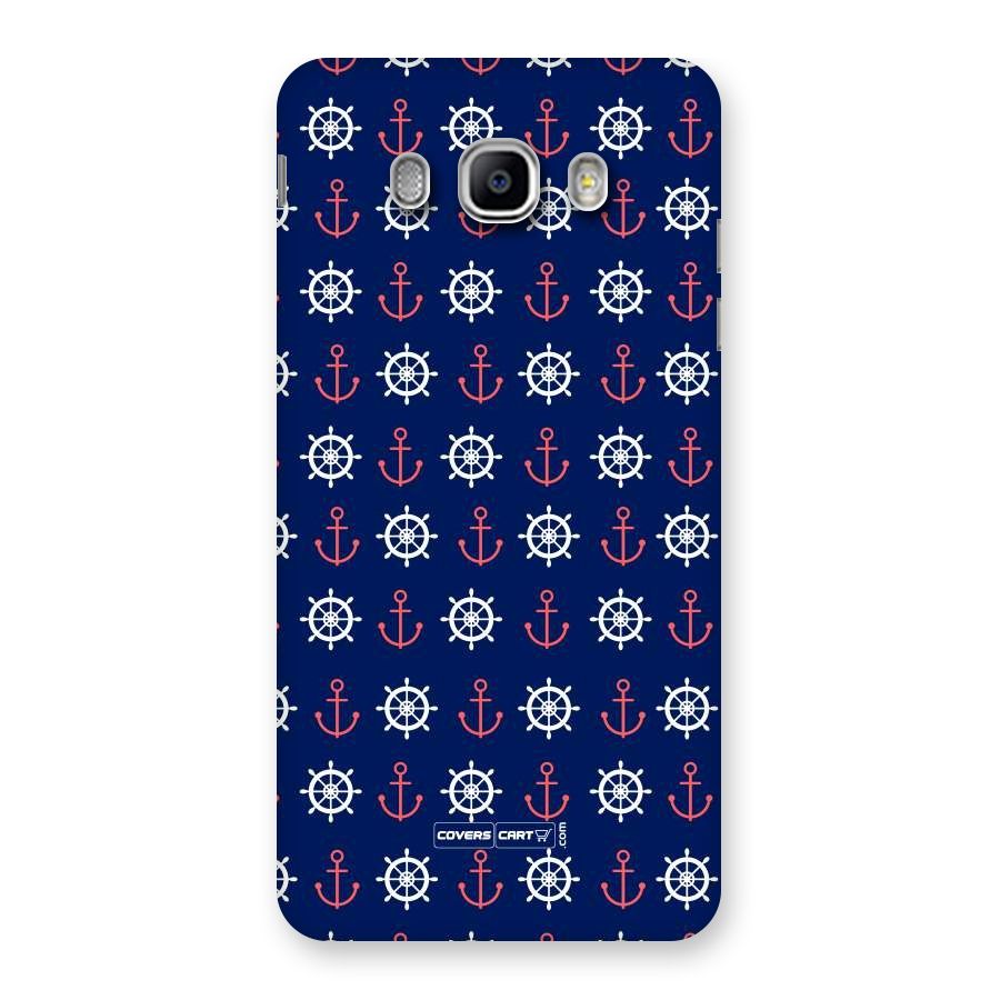 Anchor Pattern Blue Back Case for Samsung Galaxy J5 2016