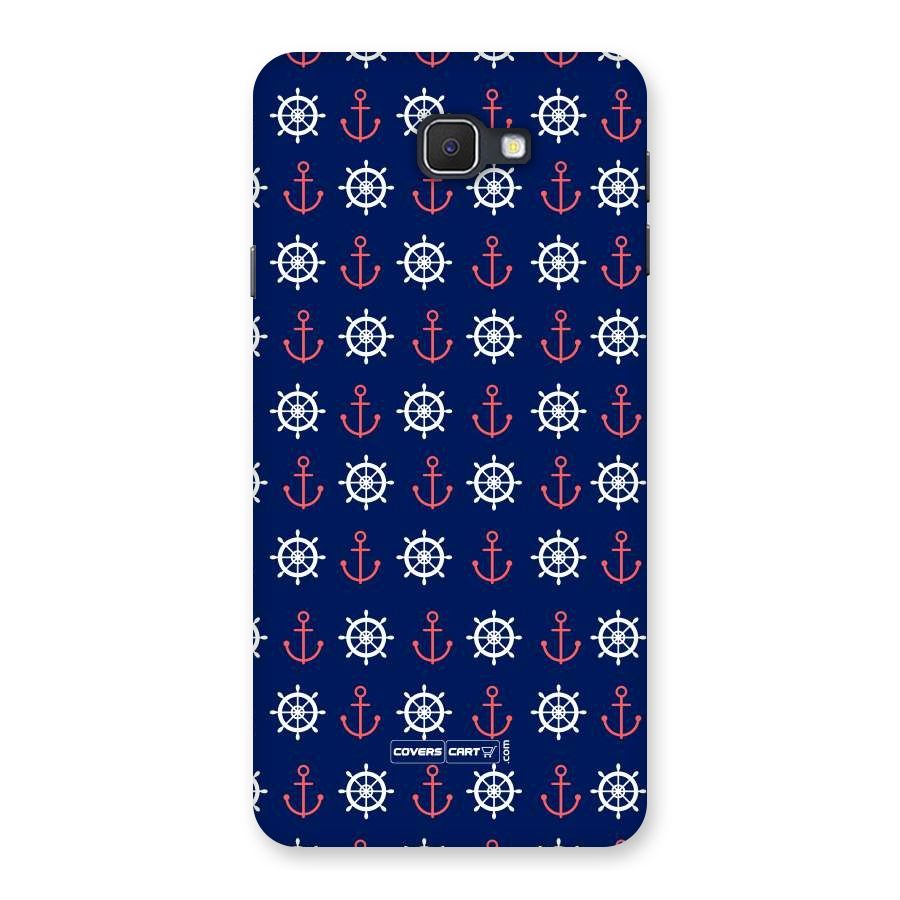 Anchor Pattern Blue Back Case for Samsung Galaxy J7 Prime