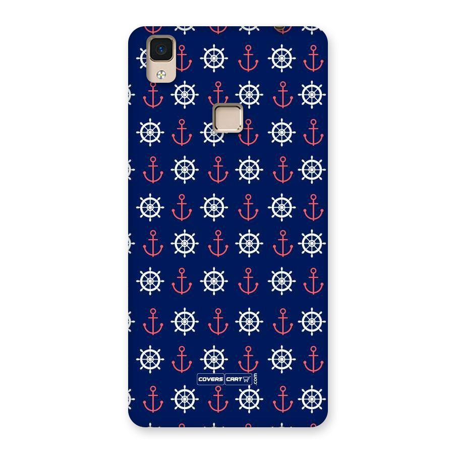 Anchor Pattern Blue Back Case for V3 Max