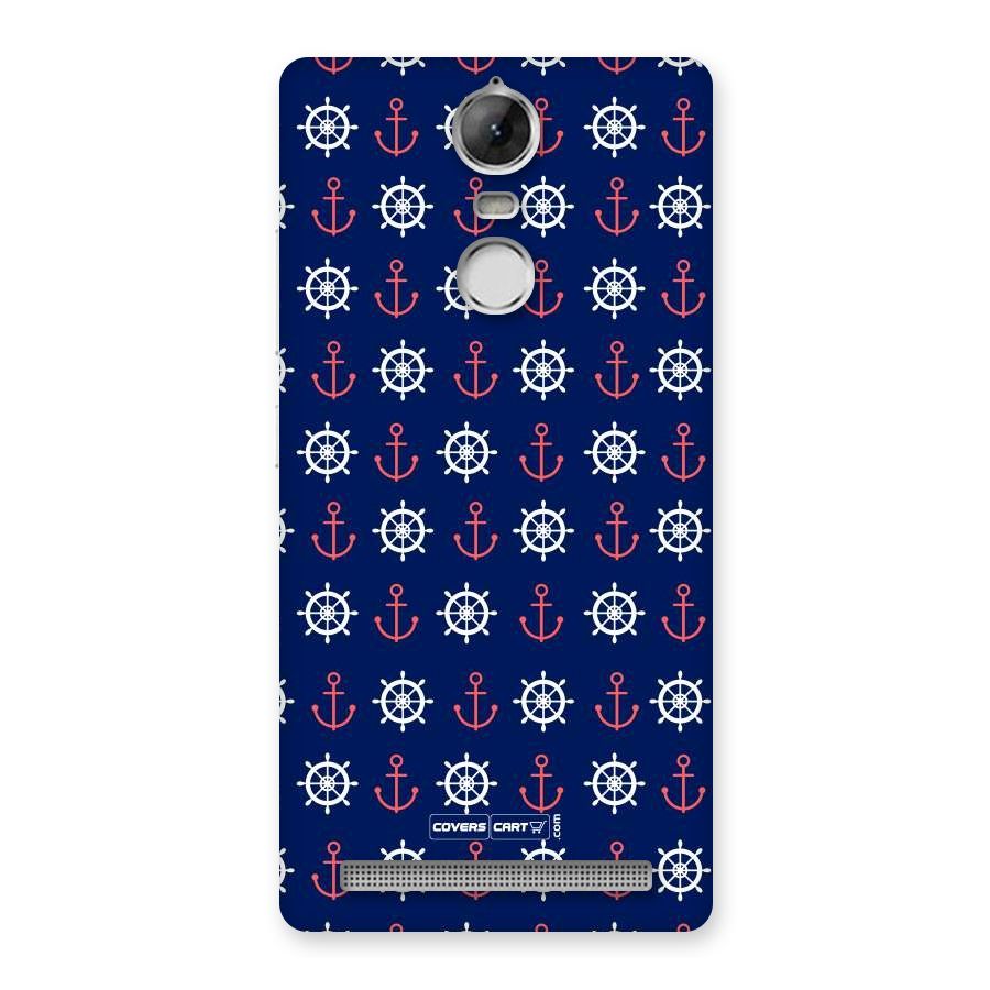 Anchor Pattern Blue Back Case for Vibe K5 Note