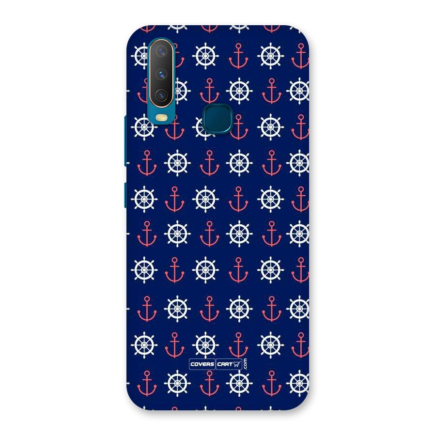 Anchor Pattern Blue Back Case for Vivo U10