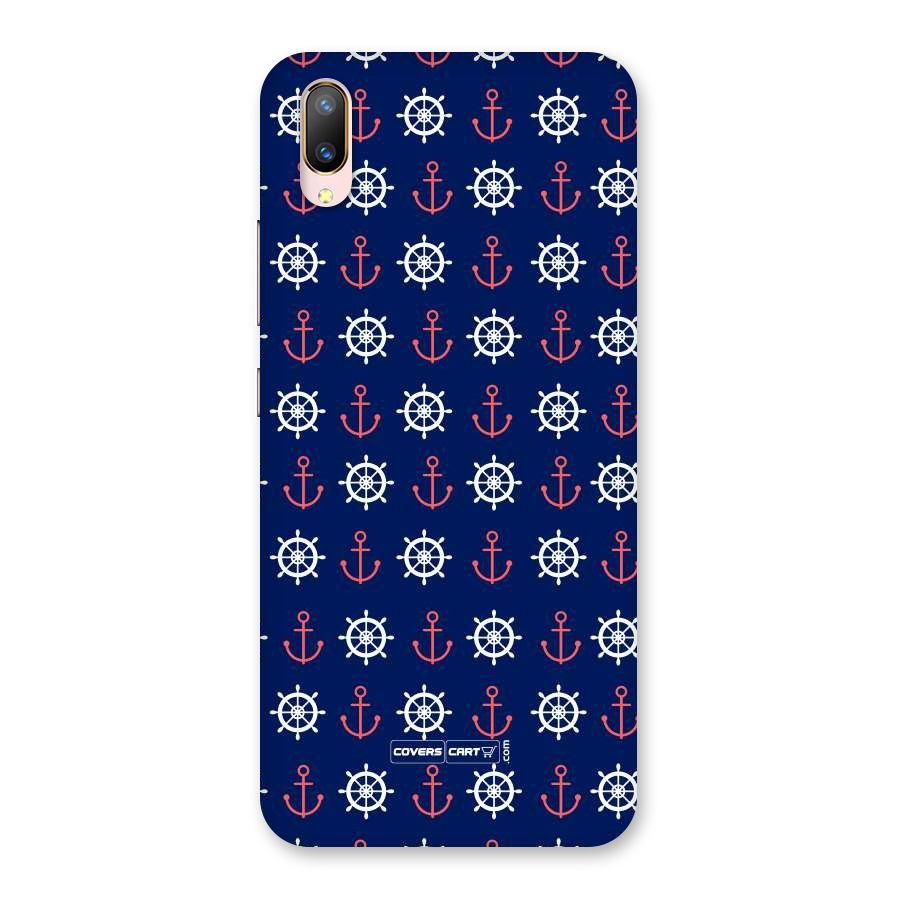 Anchor Pattern Blue Back Case for Vivo V11 Pro