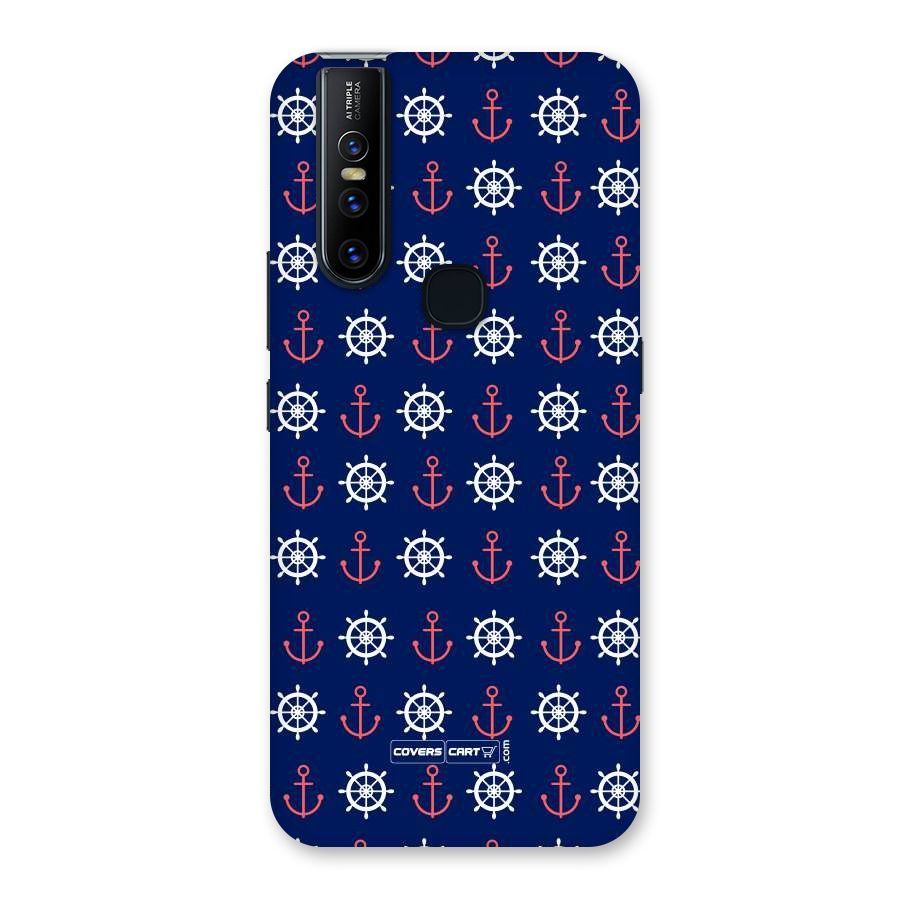 Anchor Pattern Blue Back Case for Vivo V15