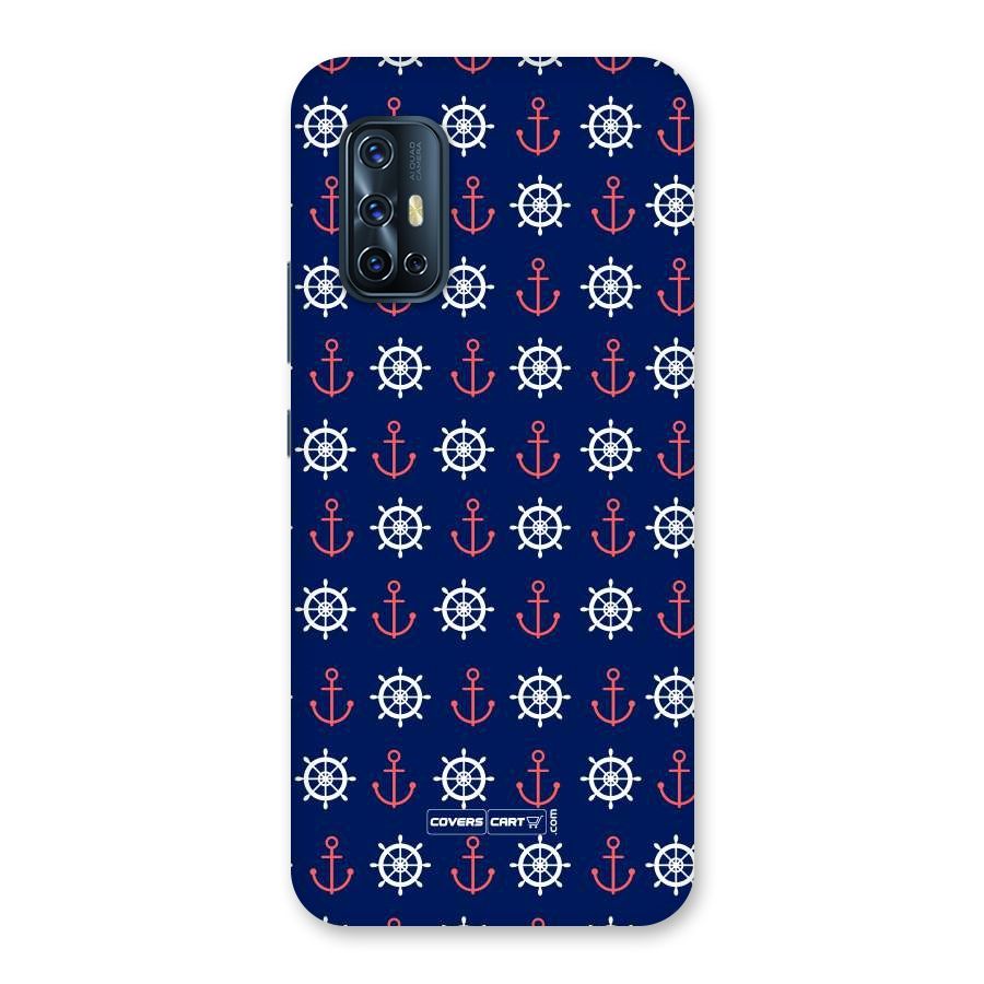 Anchor Pattern Blue Back Case for Vivo V17