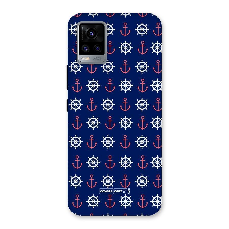 Anchor Pattern Blue Back Case for Vivo V20