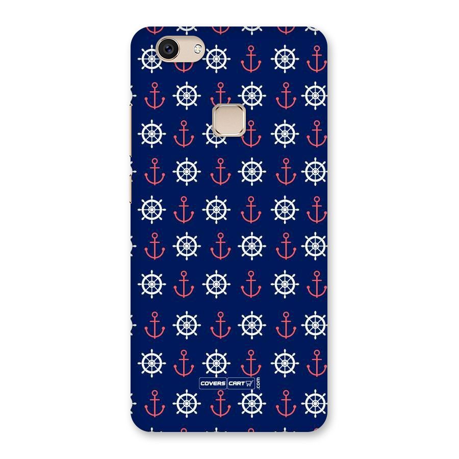 Anchor Pattern Blue Back Case for Vivo V7
