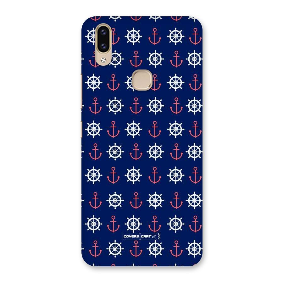 Anchor Pattern Blue Back Case for Vivo V9 Youth