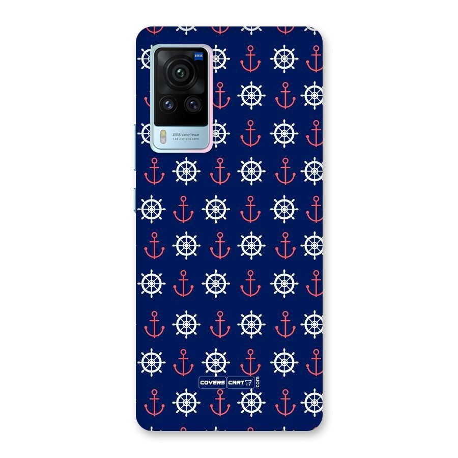 Anchor Pattern Blue Back Case for Vivo X60 Pro