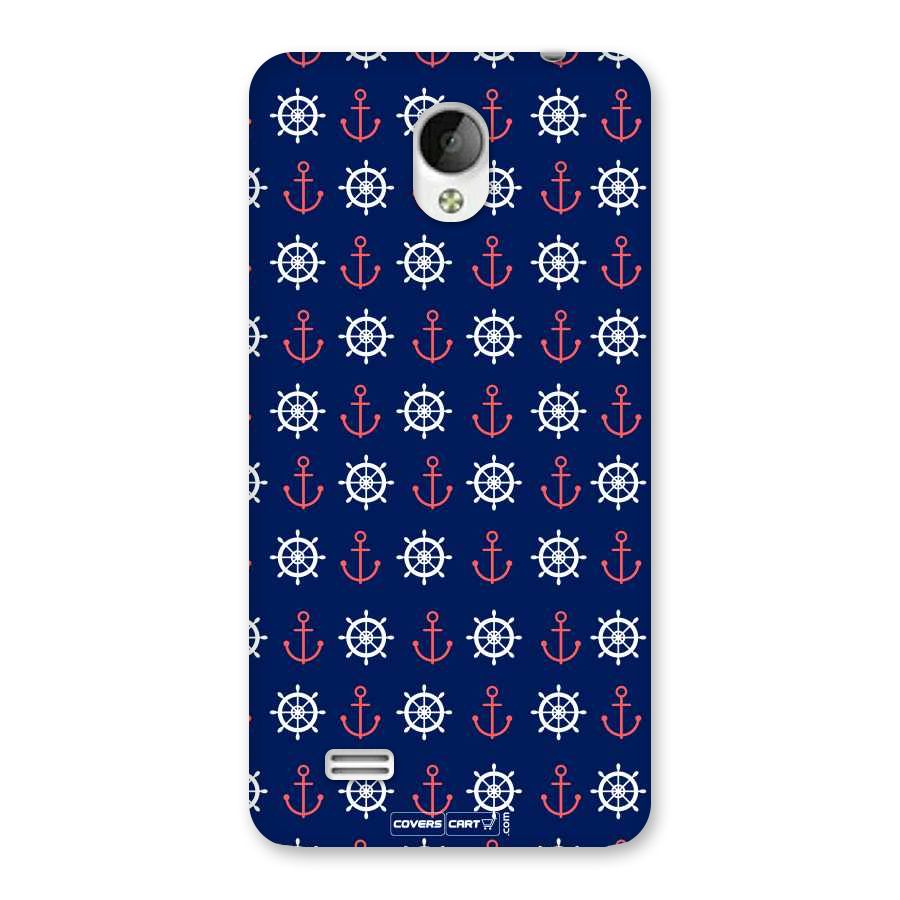 Anchor Pattern Blue Back Case for Vivo Y21