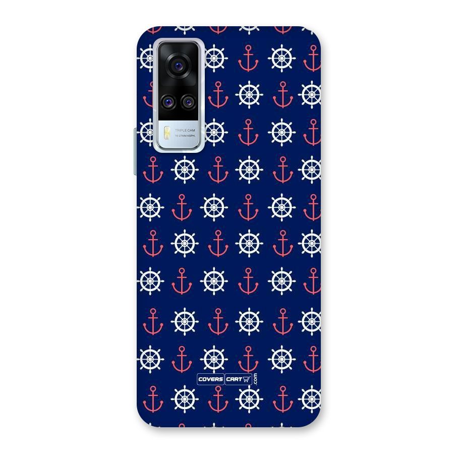 Anchor Pattern Blue Back Case for Vivo Y31