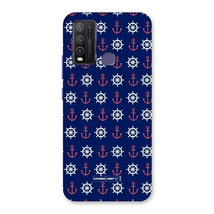 Anchor Pattern Blue Back Case for Vivo Y50