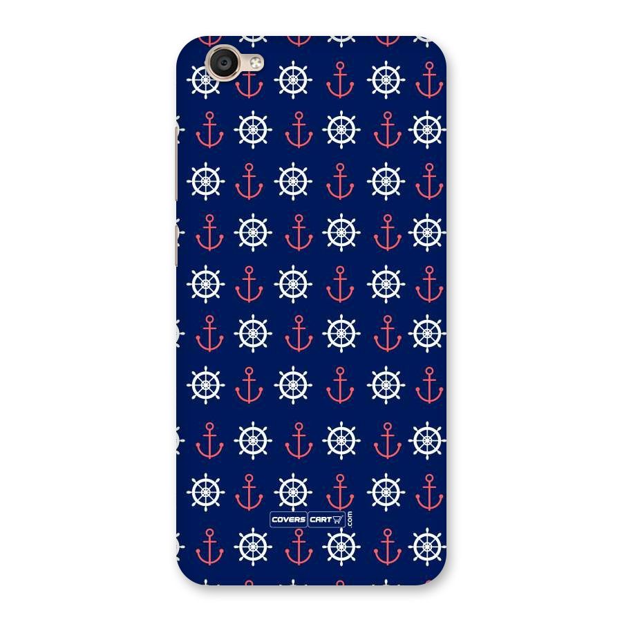 Anchor Pattern Blue Back Case for Vivo Y55s