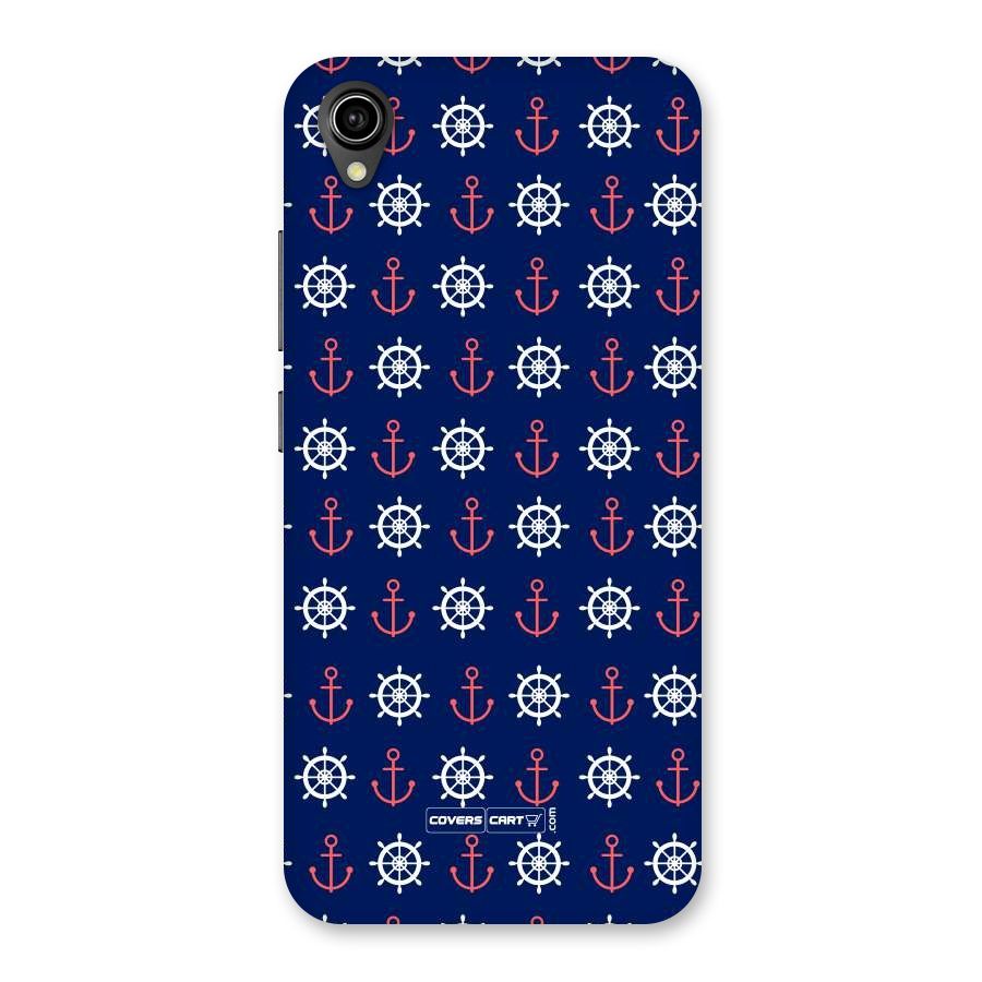 Anchor Pattern Blue Back Case for Vivo Y90