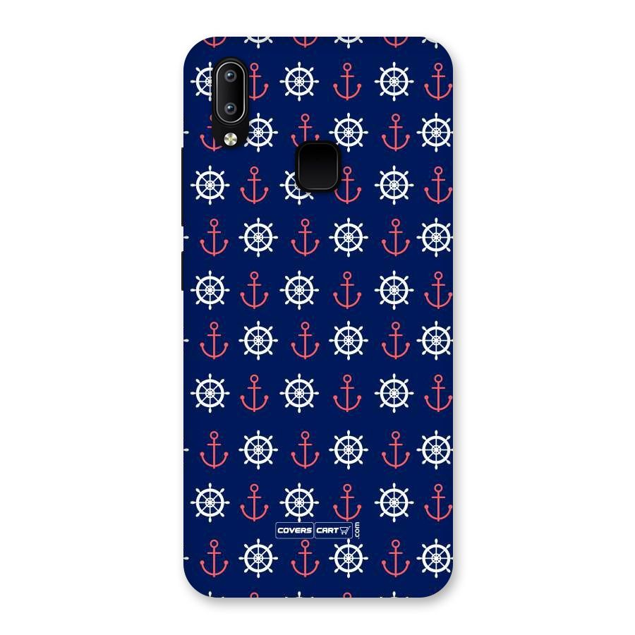 Anchor Pattern Blue Back Case for Vivo Y93