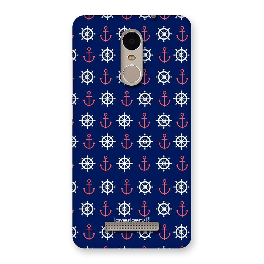 Anchor Pattern Blue Back Case for Xiaomi Redmi Note 3