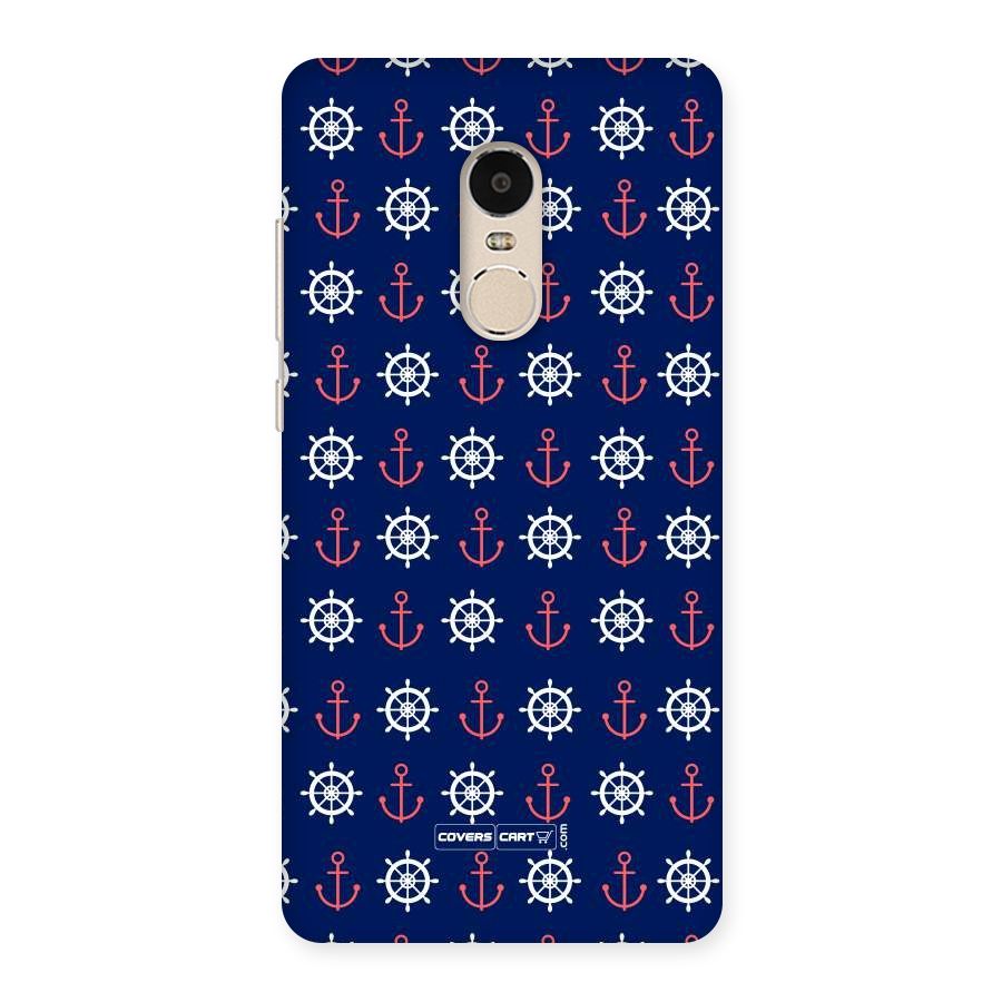 Anchor Pattern Blue Back Case for Xiaomi Redmi Note 4