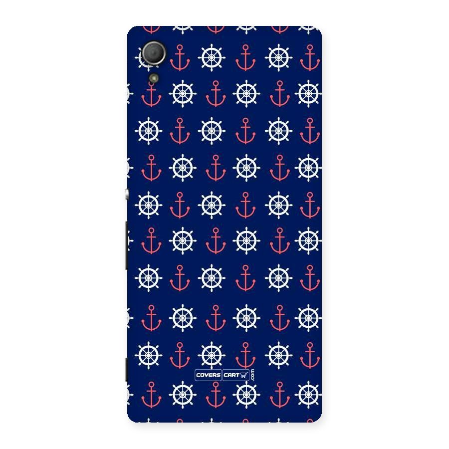 Anchor Pattern Blue Back Case for Xperia Z3 Plus