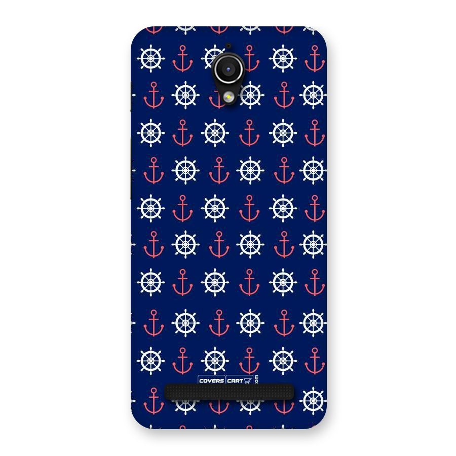 Anchor Pattern Blue Back Case for Zenfone Go