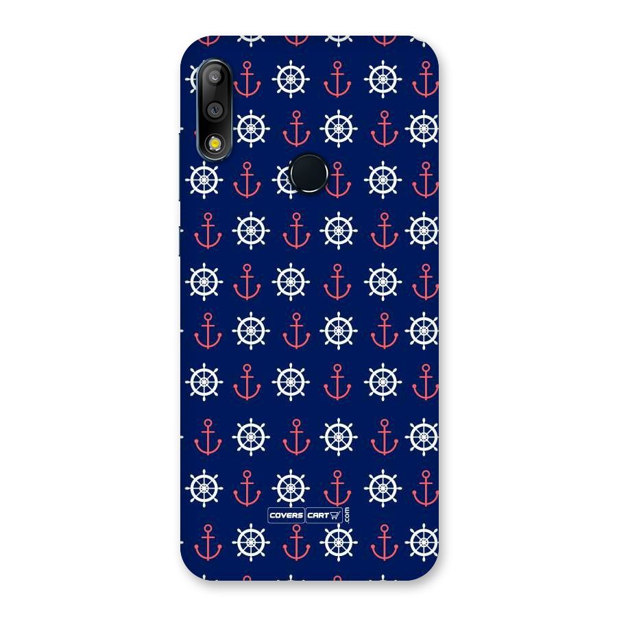 Anchor Pattern Blue Back Case for Zenfone Max Pro M2